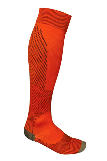 Boost Compression Sock in Fast Break Style, Orange with Black Detail, Beginner, 15-20 mmHg Compression