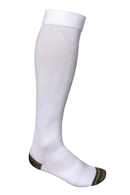 Boost Compression Sock in Individual-Recreational Style, White, Beginner, 15-20 mmHg Compression